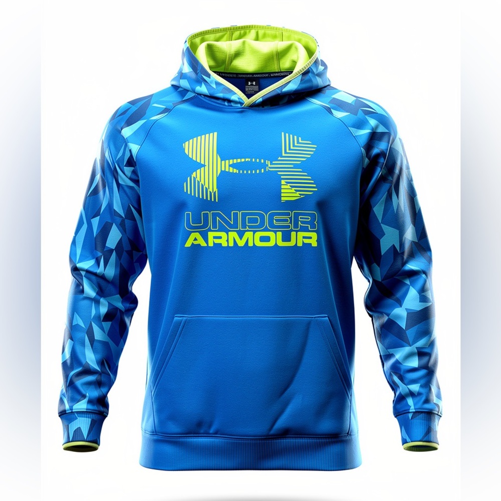Under Armour Vibrant Blue and Lime Hoodie